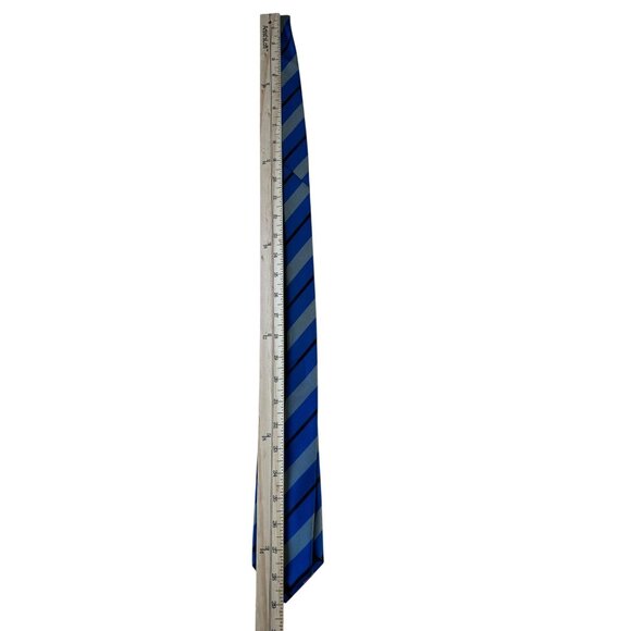 Harry Potter Ravenclaw House Tie Necktie Costume Blue Black Stripes Raven - Picture 5 of 5
